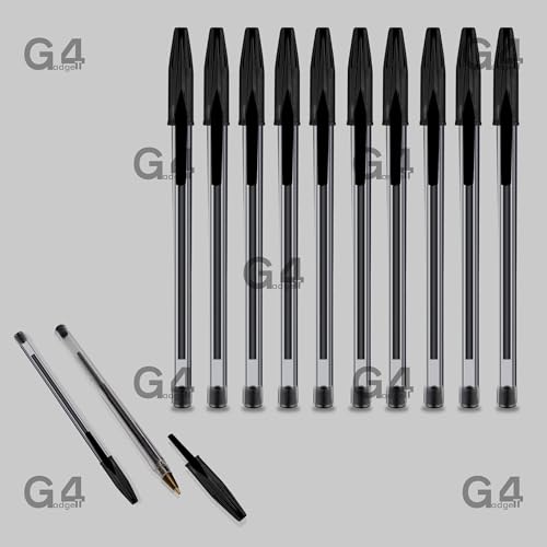 G4GADGET Nice Style Lot de 25 stylos à bille Pointe moyenne Écriture lisse Noir – vue 2