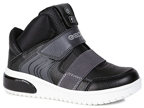Geox Boys J XLED Boy A Sneaker, Black