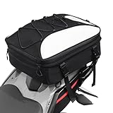 Oumurs 22L-34L Motorcycles Tail Bag,Reflective Backpack 600D RPET Fabric Motorcycle Bags Back Seat Luggage Bags with Rain Cover,Motorcycle Helmet Bags Backpack Storage for Motorcycles Weekender Travel