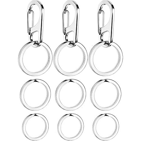 Jovitec 3 Sets Dog Tag Clip Durable Dog ID Tag with Rings for Dogs and Cats Collars Harnesses Cover