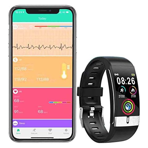 Zeerkeer Fitness Tracker, Waterproof Bluetooth Smart Bracelet with Blood Pressure ECG + PPG, Heart Rate Wrist Tracker, Pedometer Sleep Monitor for Man Woman Cover