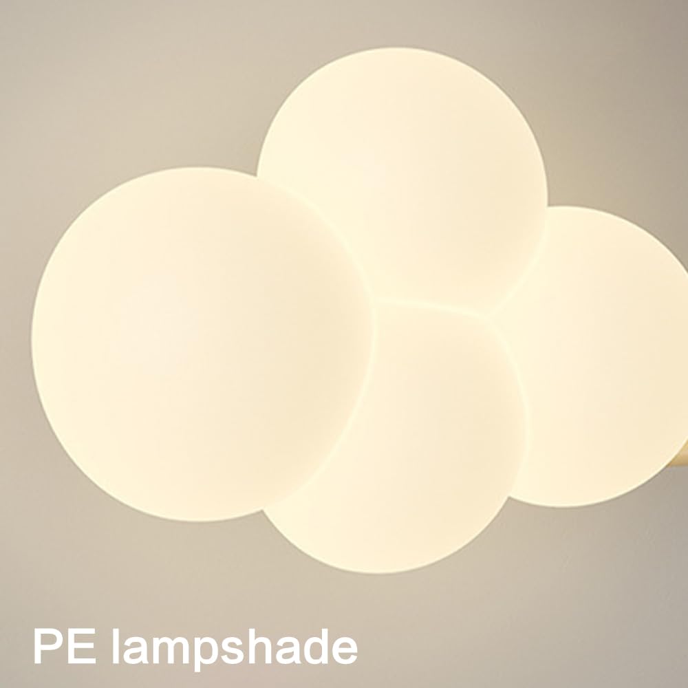 Lampa ścienna z białą chmurą, urocza oprawa do pokoju dziecięcego, lampa ścienna z motywem kreskówkowym, oświetlenie kawaii do pokoju dziecięcego lub pokoju dziecięcego