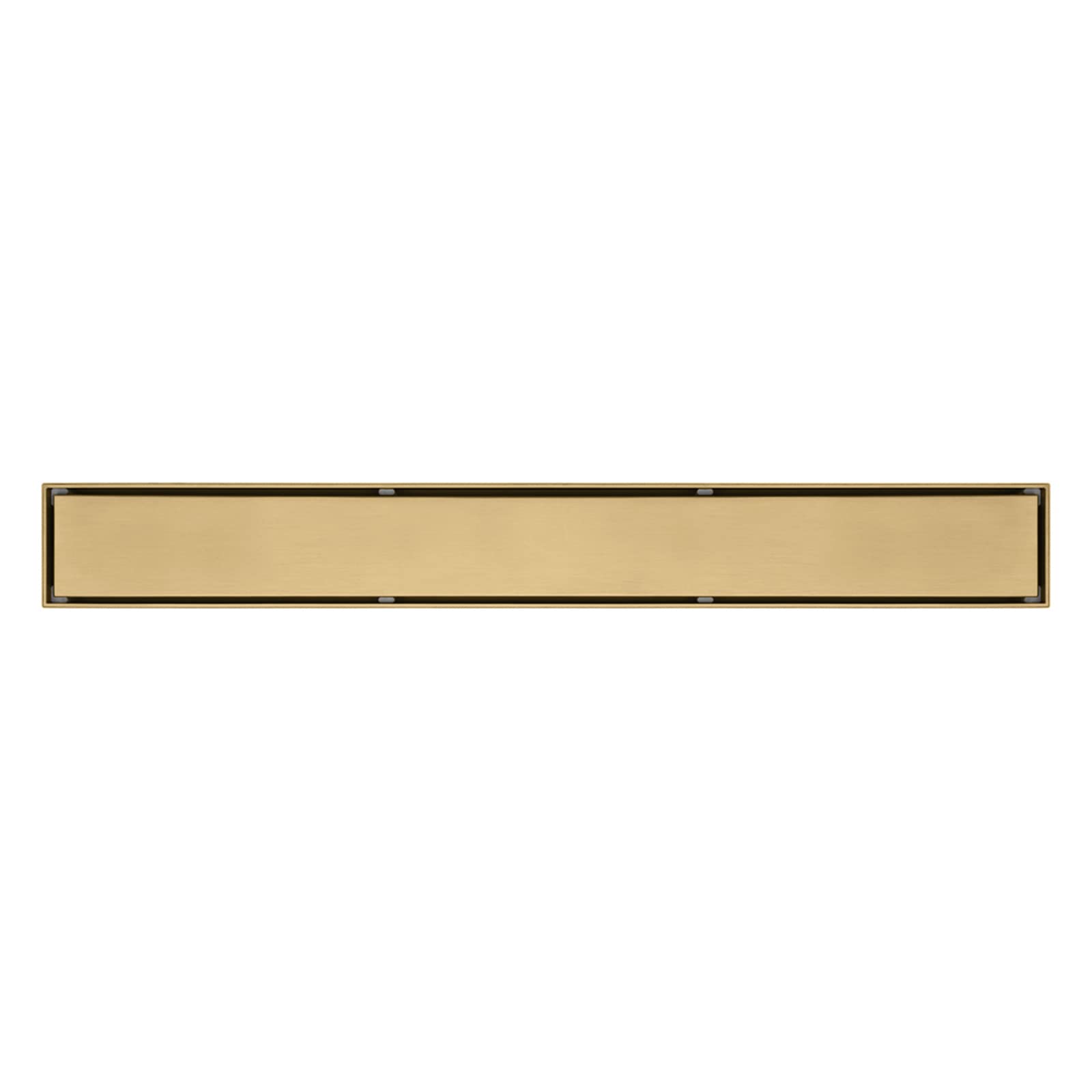 Duschrinne, Doppelseitige Bodenablauf Dusche 2 in 1 304 Edelstahl Duschablauf Rechteck Duschrinne Extra Flach Bodenablauf Komplettset mit Haarsieb - Randablauf,Brushed Gold,80cm