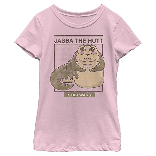 T-shirt Star Wars Jabba fille rose mignon taille L grand t-shirt enfant manches courtes coton
