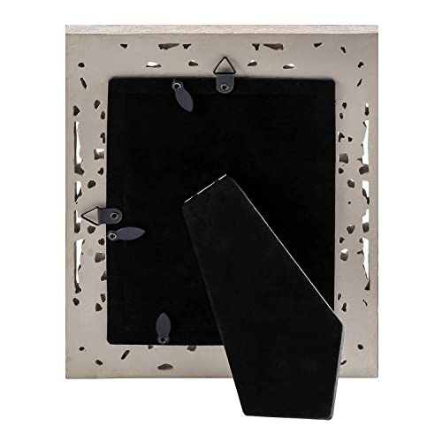 Nikky Home Farmhouse Boho Style Floral Picture Frame 4X6 Rustic Resin Photo Frame With Distressed White Finish, High Definition Glass For Wall And Table Top Display #TOP6