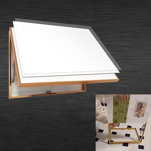 Tapa Cuadro Electrico Cubierta Decorativa para Panel de Disyuntores Eléctricos, Personalizable con Imágenes, Fotos o Tela; Cubierta Reemplazable(Brown frame,50x40cm(19 3/4x15 3/4'))