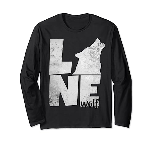 Alpha Lone Wolf - Camiseta de manga corta para miembro de la vida silvestre Manga Larga