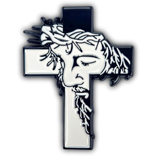 Image of Enamel Pins, Jesus Christ & Cross Pins for Backpacks, Christian Religious God Faith Lapel Pin, Catholic Bedge Brooch for Lanyard, Bag, Hat, Clothes, Jacket, Vest.
