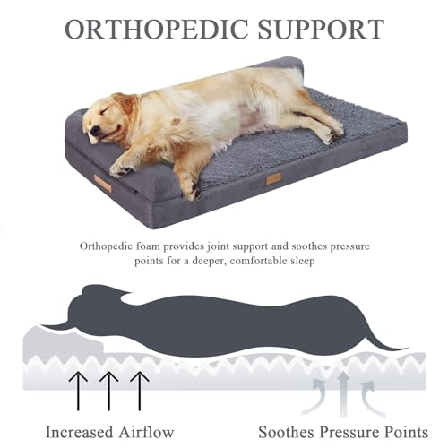 Orthopedic Dog Bed with Waterproof Cover for Small Pets Up to 35lbs
