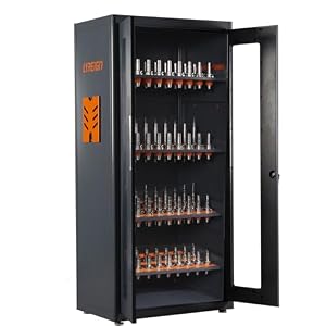 Large Capacity CNC Tool Storage Cabinet, CNC Tool Holder Station Rack with Lock, Multi-Purpose CNC Tool Holder Station Suitable for CNC Machinists and Workers