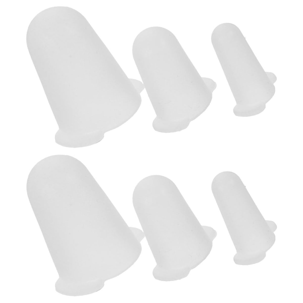 TOYANDONA 6 Pezzi Coperture Protettive in Silicone per Punte da Torta, Flessibili e Resistenti, Adatte alla Maggior Parte delle Punte per Decorare Torte in Bianco
