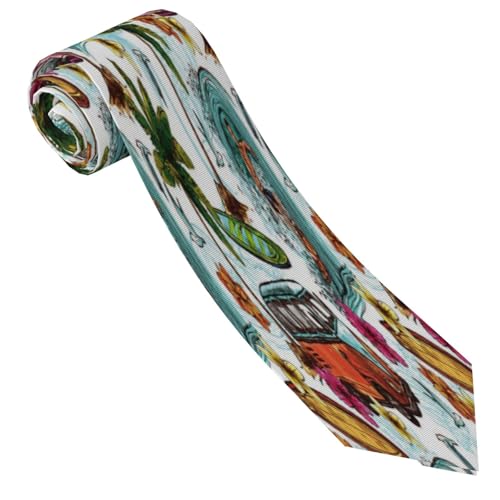 Hawaiian Style Men'S Classic Silk Smooth Tie, Suitable For Pairing With Formal Occasions3