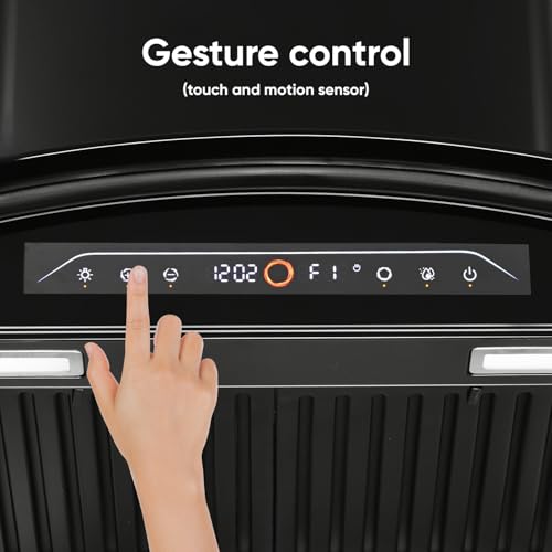 Image of 1600 m /hr Wall Mounted BLDC Auto Clean Kitchen Chimney (Ardnib NOVA PLUS BK 60, BLDC Motor, Baffle Filters, Touch Control + Motion Sensor, 7 Years Motor Warranty) (Baffle Filter)