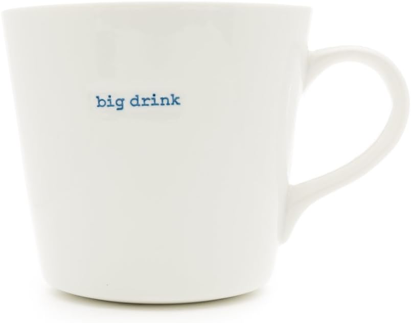 Keith Brymer Jones - Word Range - Large Ceramic White Mug - Big Drink - 500ml - Gift Boxed