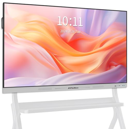 Image of Smart Board 55 inch 4K Interactive Whiteboard Touch Screen, Digital Smart Whiteboard for Classroom and Business with Android 14.0-8+128 GB(Wall Mount Included)