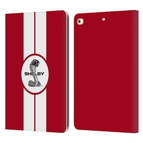 Housse cuir iPad 9.7 2018 Shelby 1965 rouge avec porte-cartes chic