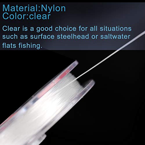 M Maximumcatch Maxcatch Fly Fishing Leader Tippet Material With Tippet Line Holder & Tender, Clear, 55Yds, 4Pcs/6Pcs (4 Pieces With Holder/50M, 4X+5X+6X+7X-50M-55Yds) #TOP1