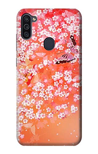 Coque Samsung M11 style kimono japonais à motif fleuri