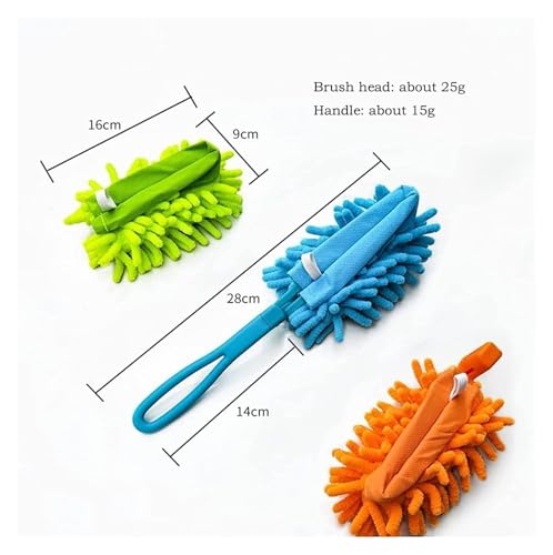 Microfiber Extentable Feather Handle Duster Cleaning Tool,Household Chenille Dust Brush(Blue) by GONGPEI - Image 2