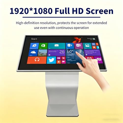 WYBYYDS Touch Screen Kiosk 21.5/32 Inch, LCD Advertising Display 1920x1080 HD IPS Digital Signage Display, Floor Standing Interactive Kiosk for Retail/Lobby 32inch4G128G