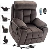 Lazy Boy Recliner Chair Power Lift Chair Recliner for Elderly Heat Massage Infinite Position Power Recliners, Left Side Tray Table with Cup Holder