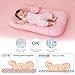 Vicorise Baby Lounger 0-24 Months 100% Cotton-Snuggle Cozy Me Lounger,Soft & Breathable Baby Lounger for Newborn Play Mat,Infant Babies Essentials Gifts,Pink(Lounger Cover Included)