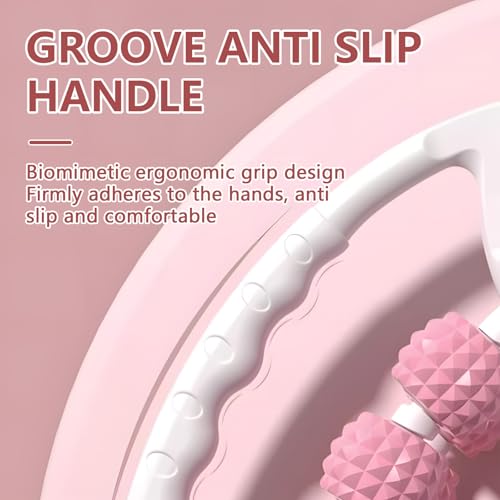 Rullo Per Gambe, Rullo Per Massaggio A 20 Ruote Per Gambe, Rullo Per Cellulite In Plastica, Rullo Massaggiatore Per Cellulite Per Coscia, Strumento Di Massaggio Della Cellulite (Rosa) - 5