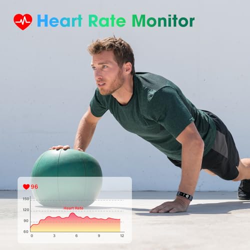 LIVIKEY Fitness Tracker Watch with Heart Rate Monitor, Step Counter Activity Tracker with Pedometer & Sleep Monitor, Calories, Step Tracking for Women Men Compatible with Android iOS