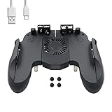 Mcbazel H9 Six Finger PUBG Game Controller with Cooling Fan for iOS Android Mobile Phone - Black