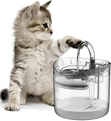 AADCART Cat Water Fountain, Dog Water Dispenser, Automatic Pet Drinking Fountain with Faucet Kits, 64oz/1.8L Super Quiet,Suitable for Cats, Small and Medium Dogs, Transparent 4