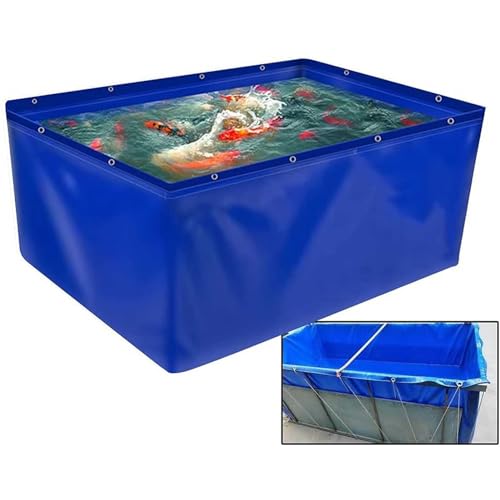 Estanque plegable de PVC impermeable con válvula de drenaje, solución duradera y portátil para acuarios, jardines, granjas y almacenamiento de agua de emergencia