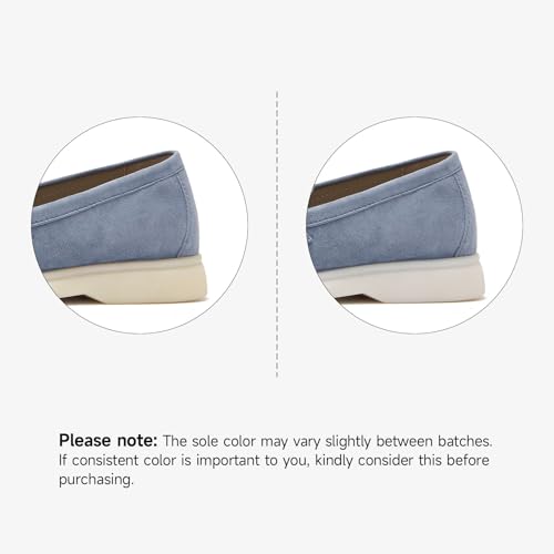 Image of BEAU TODAY Suede Loafers Flats for Women, Women's Slip On Penny Loafers, Leather Driving Comfortable Dress Ladies Loafers Casual Office Work Shoes