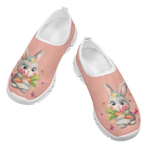 Girls Easter Shoes Kids Slip On Sneakers Cute Running Athlitic Shoes3