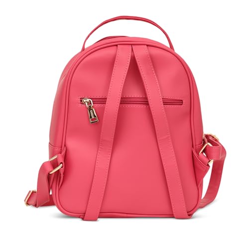 Image of Caprese Trinity Fashion Backpack Medium Fuchsia Solid Women's Bag