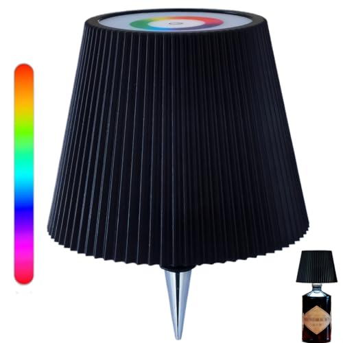 Lampada per Bottiglia Senza Fili, Lampada Bottiglia Ricaricabile a LED con Luce RGB a Colori Multipli Lampada da Tavolo Dimmerabile per Ristorante, Bar, Casa, Ufficio