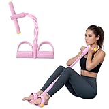 Pedal Resistance Bands with Handle, 6 Tube Multifunction Tension Rope Foot Pedal Resistance Band with Handles, Muscle Training Equipment for Home Gym Office Beginners Fitness