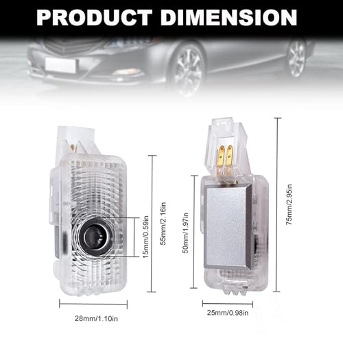 Luz LED Proyector Logo Puerta Auto 4PCS Compatible RLX MDX miniatura 3