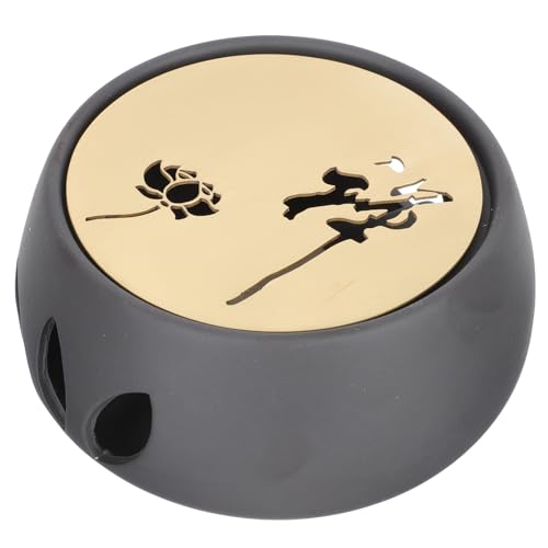 DECOMELODY Base para Calentar Tetera de Cerámica, Calentador de Té Soporte para Vela, Accesorio Funcional Ceremonia del Té