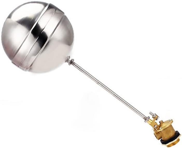 Float Valve DN50 Thread Float Ball Valve Floating Ball Cock Tank Ballcock Fittings for Automatic Water Level Control Switch Big Flow Water Tower Floats Valves(Dn50 Brass)