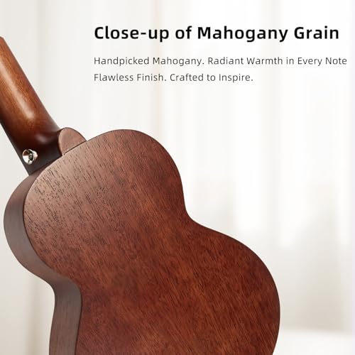 Image of TOM 23 Inch Solid Mahogany Concert Ukulele with Gig Bag