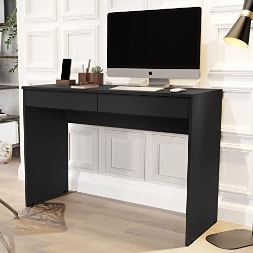 Mesa de Computador 2 Gavetas Organizadoras Mesinha PC Cantinho Estudo Home Office Retrô Quarto Sala