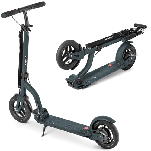 Movino Patinete Urbano Plegable para Jóvenes y Adultos - Plataforma Ancha Antideslizante - Ruedas Grandes - Manillar Ajustable - Air Verde