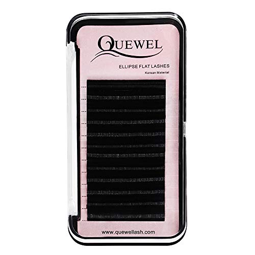 Ellipse Flat Eyelash Extensions 0.15mm Curl D 9mm Matte Black|0.15/0.20mm Curl C|CC|D|DD Mix-8-15mm Mix-9-16mm Single 8-18mm|(0.15 D 9mm)