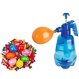 Bomba para globos - Botella de llenado de bomba de agua de 1,5 litros, Boomba para globoos de agua portátil, Bmba para globos de mano fácil de usar portátil | Llenador de globs de mano flexible con 50