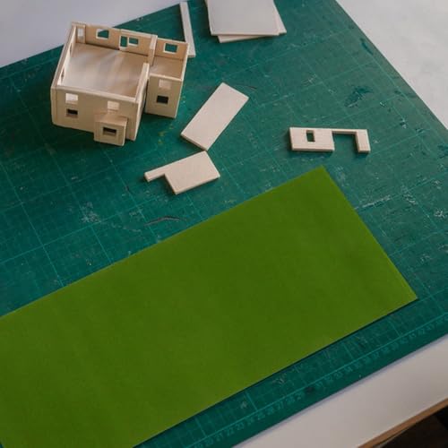 Césped flocado verde para maquetas ferroviarias y modelos de fútbol, pack de 2 6