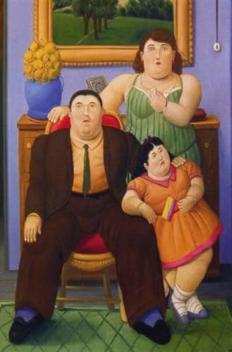 Toile Fernando Botero La Famille tableau pour décorer un mur blanc vide