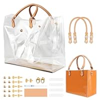 Orifesio Transparente Handtasche, Klar PVC DIY Tote Tasche Making Kit, Durchsichtige Tragetasche, DIY Taschen Set, Handgefertigte Geschenktüten Zubehör, Geschenktüten-Makeover, Transparent Bag Set, D