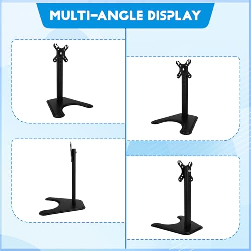 Soporte de monitor de 14 a 32 pulgadas con brazo ajustable y base grande para escritorio 7
