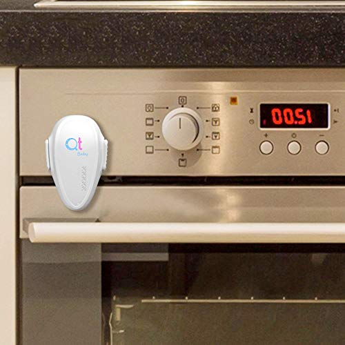 QT BABY White Oven Door Lock Child Safety (1 Pack), Heat Resistant and 3M Adhesive Child Proofing Lock for Stove, Oven, and Dishwasher, Easy Installation - Thumbnail 2