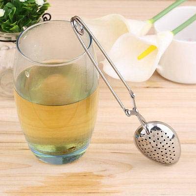 Happy Sales Long Handle Loose Leaf Snap Tea Infuser Spoon, Stainless Steel Mesh, 1.5-Inch #TOP28